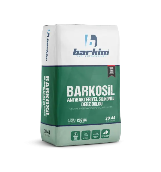 Barkosil Antibakteriyel Silikonlu Derz Dolgu, derz boşluklarını doldurmak amacıyla kullanılan, çimento esaslı ve polimer katkılı bir harçtır.