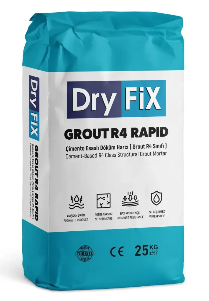GROUT  R4 Sınıfı Hızlı Priz Alan Grout Harcı ile tanışın.